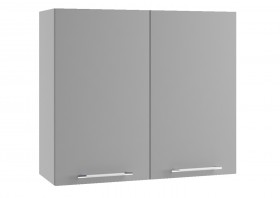 Монца П 800 шкаф верхний (Белый софт/корпус Серый) в Колпашево - kolpashevo.katalogmebeli.com | фото