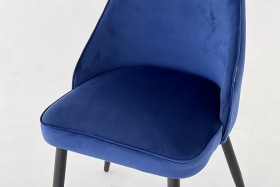 Набор стульев Милан 2 шт (синий велюр/белый) в Колпашево - kolpashevo.katalogmebeli.com | фото 5