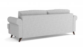 Оливер / диван - кровать 3-х местн. (еврокнижка) (велюр велутто серебряный 52 в Колпашево - kolpashevo.katalogmebeli.com | фото 3