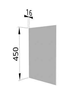Панель торцевая (для шкафа горизонтального высокого) ВПГ Ройс (Белый софт) в Колпашево - kolpashevo.katalogmebeli.com | фото