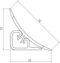 Плинтус LB-23, L=3000мм, черный матовый в Колпашево - kolpashevo.katalogmebeli.com | фото 2