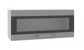 Ройс ПГСФ 800 Шкаф верхний горизонтальный со стеклом с фотопечатью (Графит софт/корпус Серый) в Колпашево - kolpashevo.katalogmebeli.com | фото