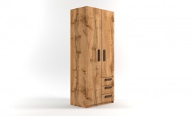 Шкаф 2-х створчатый с ящиками Шервуд (Дуб Вотан) в Колпашево - kolpashevo.katalogmebeli.com | фото