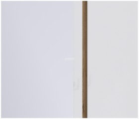 Веста СБ-2258 Шкаф 3х дверный с зеркалом Дуб Бунратти/Белый глянец в Колпашево - kolpashevo.katalogmebeli.com | фото 2