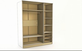 Шкаф 3-х створчатый с ящиками Бэлла (Выбеленное дерево/Белый) в Колпашево - kolpashevo.katalogmebeli.com | фото 3