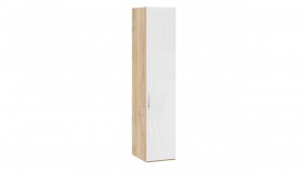 Шкаф для белья с 1 глухой дверью «Эмбер» Яблоня Беллуно/Белый глянец в Колпашево - kolpashevo.katalogmebeli.com | фото 1