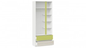 Шкаф для одежды комбинированный «Сканди» Дуб Гарден/Белый/Зеленый в Колпашево - kolpashevo.katalogmebeli.com | фото 3