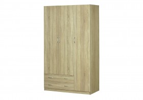 Шкаф для платья и белья 3-х дверный без зеркала Дуб Сонома в Колпашево - kolpashevo.katalogmebeli.com | фото 1