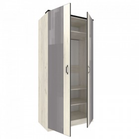 Техно ЛД 678.130.000.007 Шкаф 2-хстворчатый с комбинированными дверями (Дуб Крафт белый/Серый шифер) в Колпашево - kolpashevo.katalogmebeli.com | фото 6