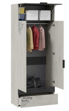 Шкаф комбинированный для одежды «Оксфорд-2» в Колпашево - kolpashevo.katalogmebeli.com | фото 2