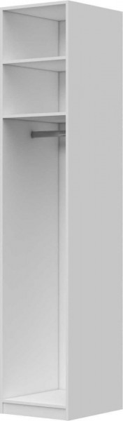 Шкаф ШР-1 без зеркала Вива (Белый/Белый глянец/Платина) в Колпашево - kolpashevo.katalogmebeli.com | фото 3