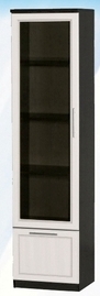 Шкаф средний с ящиком и стеклодверью ДЛЯ ГОСТИНОЙ ШСЯС-450 Венге/Дуб выбеленный в Колпашево - kolpashevo.katalogmebeli.com | фото