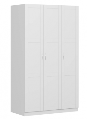 Шкаф трехдверный Пегас сборный белый в Колпашево - kolpashevo.katalogmebeli.com | фото