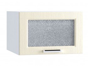 Шкаф верхний горизонтальный со стеклом 510, ШВГС 510 (Клен крем/корпус белый) в Колпашево - kolpashevo.katalogmebeli.com | фото