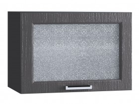 Шкаф верхний горизонтальный со стеклом 609, ШВГС 609 (Клен серый/корпус венге) в Колпашево - kolpashevo.katalogmebeli.com | фото