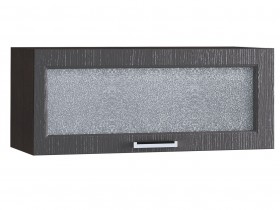 Шкаф верхний горизонтальный со стеклом 800, ШВГС 800 (Клен серый/корпус венге) в Колпашево - kolpashevo.katalogmebeli.com | фото