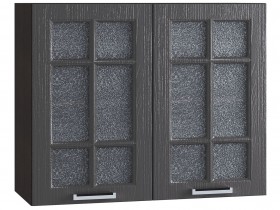 Шкаф верхний со стеклом 800, ШВС 800 (Клен серый/корпус венге) в Колпашево - kolpashevo.katalogmebeli.com | фото