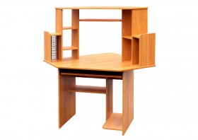 Угловой компьютерный стол (Вишня Оксфорд) в Колпашево - kolpashevo.katalogmebeli.com | фото
