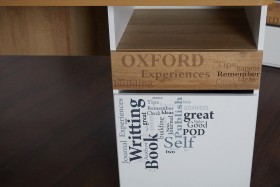 Стол с ящиками «Оксфорд» (Ривьера/Белый с рисунком) в Колпашево - kolpashevo.katalogmebeli.com | фото 9