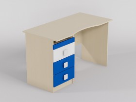 Стол (столешница с выемкой) Скай люкс (Синий/Белый/корпус Клен) в Колпашево - kolpashevo.katalogmebeli.com | фото