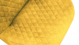 Стул «Оливер» К1С Черный муар/Микровелюр Wellmart Yellow в Колпашево - kolpashevo.katalogmebeli.com | фото 3
