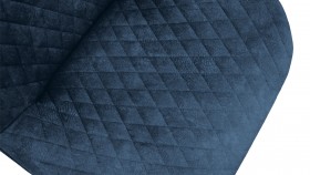 Стул «Оливер» К3 Черный/Микровелюр Wellmart Blue в Колпашево - kolpashevo.katalogmebeli.com | фото 3