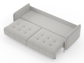 Валериан диван трёхместный прямой Светло-серый, ткань RICO FLEX 108 в Колпашево - kolpashevo.katalogmebeli.com | фото 2