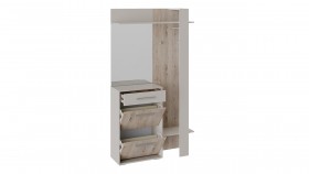 Шкаф для одежды «Нуар» тип 1 Фон серый/Дуб сонома в Колпашево - kolpashevo.katalogmebeli.com | фото 3